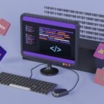 a computer with a keyboard and mouse